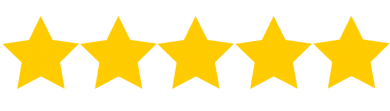 Five gold stars — representing a 5-star rating or excellent review